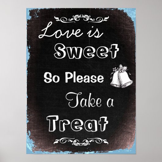 Hochzeitszeichen für Candy Buffet, Chalkboard-Stil Poster (Vorne)