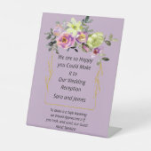 Hochzeitszeichen für die Gäste Hand Sanitäter Sockelschild (Vorderseite)