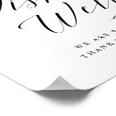 Hochzeitszeichen für Elegante Kalligrafie Poster (Ecke)