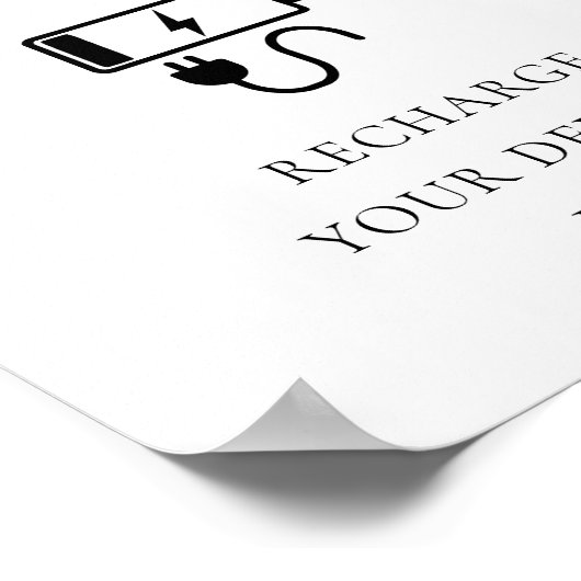 Hochzeitszeichen für Elegantes Skriptaufladen Poster (Ecke)