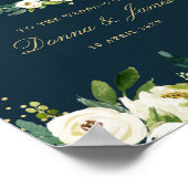 Hochzeitszeichen für Elfenbein Poster (Ecke)