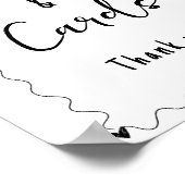 Hochzeitszeichen für Minimalistische kalligraphisc Poster (Ecke)