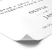 Hochzeitszeichen für offene Sitze, Minimalistische Poster (Ecke)