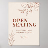 Hochzeitszeichen für offene Sitze Poster (Vorne)