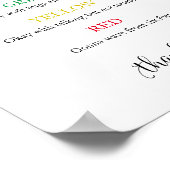 Hochzeitszeichen für soziale Distanz Poster (Ecke)