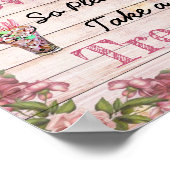 Hochzeitszeichen für Süßwarenbüffet, Korallenkanon Poster (Ecke)