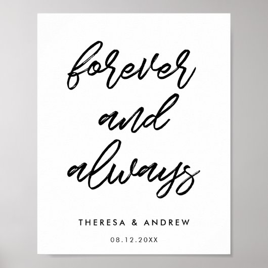 Hochzeitszeichen für zeitgenössische Typografie fü Poster (Vorne)