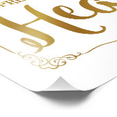 Hochzeitszeichen, Gedächtnishochzeit, Gold Fotodruck (Ecke)