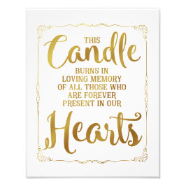 Hochzeitszeichen, Gedächtnishochzeit, Gold Fotodruck