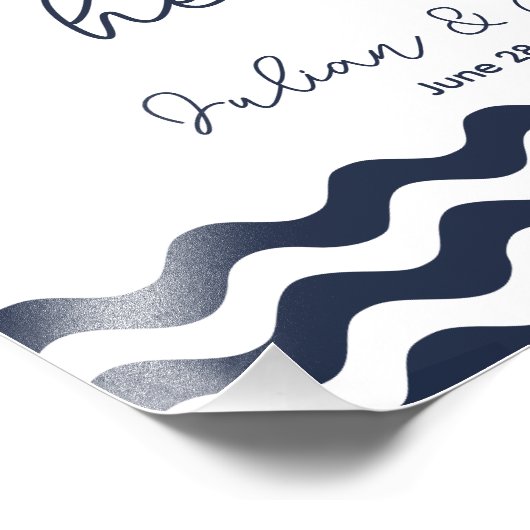 Hochzeitszeichen, Gedenkhochzeit, nautische Marine Fotodruck (Ecke)