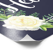 Hochzeitszeichen, Gedenkhochzeit, Rose mit Blumen Fotodruck (Ecke)