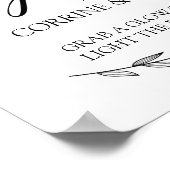 Hochzeitszeichen - Gelassen Liebe Glow Laurel Wedd Poster (Ecke)