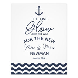 Hochzeitszeichen, Glühsticks, Hochzeit, nautische  Fotodruck