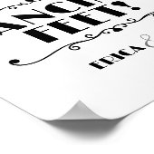 Hochzeitszeichen Heres eine Leckerei für Ihre Tanz Poster (Ecke)