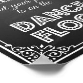 Hochzeitszeichen "Hier finden Sie Ihren Sitzplatz" Poster (Ecke)