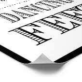 Hochzeitszeichen Hier ist eine Leckerei für Ihre T Poster (Ecke)