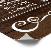 Hochzeitszeichen - Hochzeitskalender Rustikaler Ho Poster (Ecke)