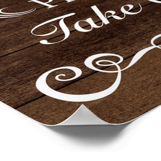 Hochzeitszeichen - Hochzeitsprogramm - Rustikales  Poster (Ecke)