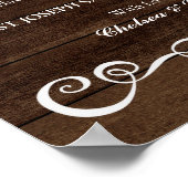 Hochzeitszeichen - Hochzeitsspende Rustikales Hoch Poster (Ecke)