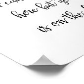 Hochzeitszeichen | Kalligrafie Poster (Ecke)