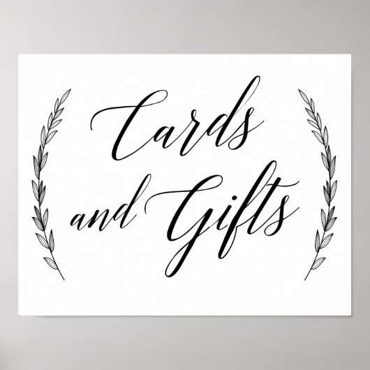 Hochzeitszeichen - Karten und Geschenke Laurel Wed Poster (Vorne)