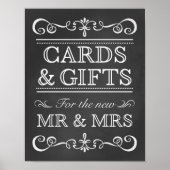 Hochzeitszeichen - Karten und Geschenke Unterschri Poster (Vorne)