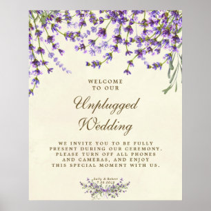 Hochzeitszeichen Lavender lila Blüte Poster