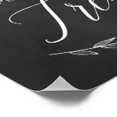 Hochzeitszeichen - Leckerei Chalkboard-Zeichen Poster (Ecke)