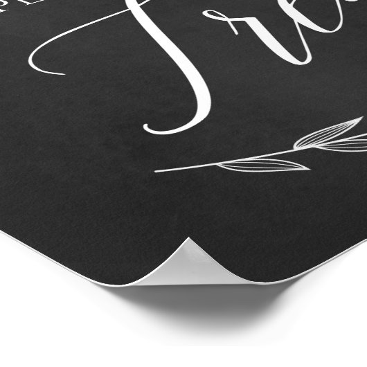 Hochzeitszeichen - Leckerei Chalkboard-Zeichen Poster (Ecke)