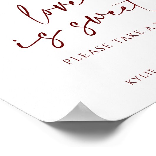 Hochzeitszeichen - Liebe ist süße Sonnenblume & Bu Poster (Ecke)