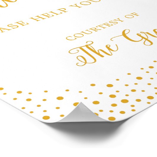 Hochzeitszeichen - Männerbadewanne - Zeichen von C Poster (Ecke)