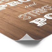 Hochzeitszeichen - Nimm eine Stütze und streike ei Poster (Ecke)