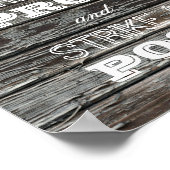 Hochzeitszeichen - Nimm eine Stütze und streike ei Poster (Ecke)