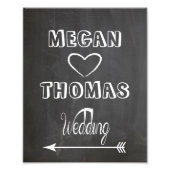 Hochzeitszeichen Party im Chalkboard-Stil links Fotodruck (Vorne)