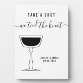 Hochzeitszeichen, schießen Sie, wir tippen den Kno Fotoplatte (Vorderseite)