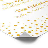 Hochzeitszeichen - Signature Cocktail Confetti Zei Poster (Ecke)