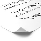 Hochzeitszeichen - Signature-Cocktail Laurel-Zeich Poster (Ecke)