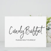 Hochzeitszeichen "Süßes Buffet"| Stilvoll Einladung (Stehend Vorderseite)