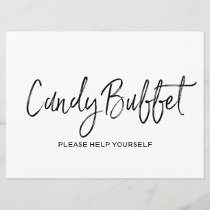 Hochzeitszeichen "Süßes Buffet"  Stilvoll Einladung