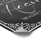 Hochzeitszeichen vermisst Lieben Himmel Poster (Ecke)