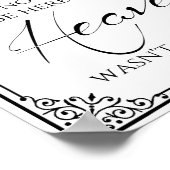 Hochzeitszeichen vermisst Lieben Himmelsdruck Poster (Ecke)