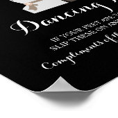 Hochzeitszeichen von Braut- und Bauerntanzfüßen Poster (Ecke)