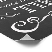 Hochzeitszeichen - Wählen Sie ein Chalkboard-Zeich Poster (Ecke)
