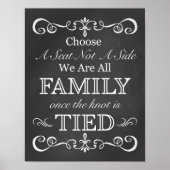 Hochzeitszeichen - Wählen Sie ein Chalkboard-Zeich Poster (Vorne)