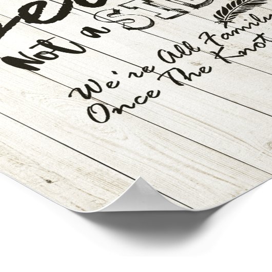 Hochzeitszeichen Wählen Sie einen Platz nicht eine Poster (Ecke)