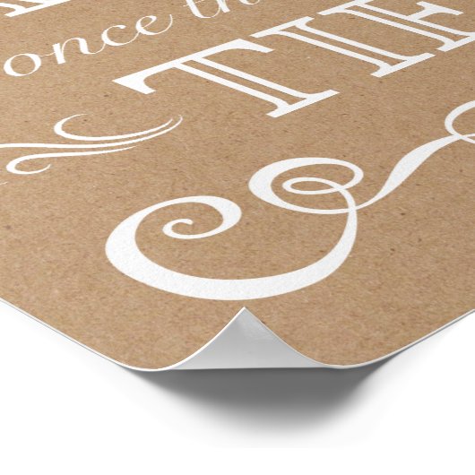 Hochzeitszeichen - Wählen Sie einen Sitzplatz Rust Poster (Ecke)