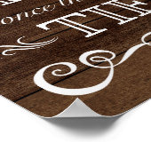 Hochzeitszeichen - Wählen Sie einen Sitzplatz Rust Poster (Ecke)