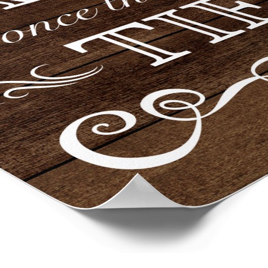 Hochzeitszeichen - Wählen Sie einen Sitzplatz Rust Poster (Ecke)