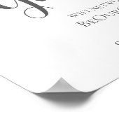 Hochzeitszeichen - WLAN-Kennwort Wasserfarbe Poster (Ecke)