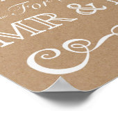 Hochzeitszeichen - wünscht ein rustikales Hochzeit Poster (Ecke)